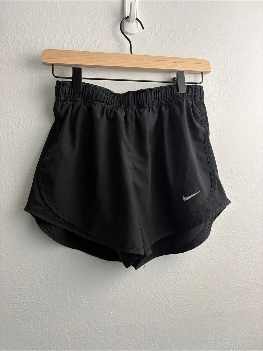 Woman’s Nike Black Athletic Running Shorts with Reflective Swoosh